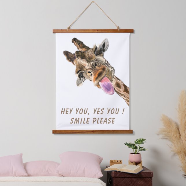Funny Giraffe Hanging Tapestry (Bedroom)