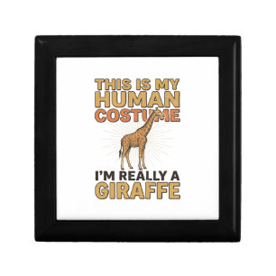 Funny Giraffe Human Costume Vintage Engraving Shir Gift Box