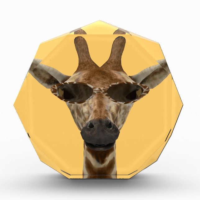 Funny Giraffe Incognito With Trendy Sunglasses Award (Front)