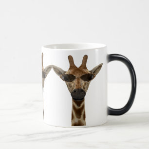 Funny Giraffe Incognito With Trendy Sunglasses Color Morph Mug