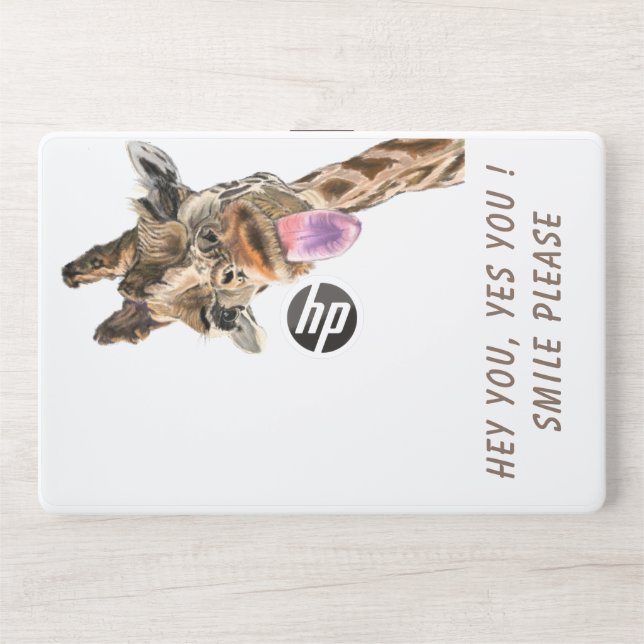 Funny Giraffe Laptop Skin - Smile (Front)