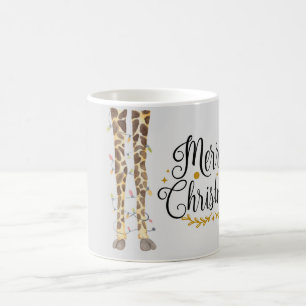 Funny Giraffe Legs Christmas Coffee Mug