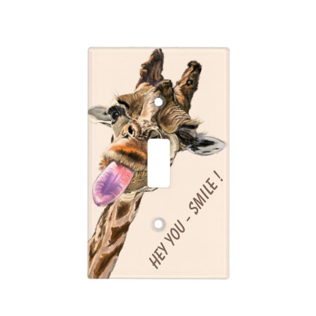 Funny Giraffe Light Switch Cover (Front)