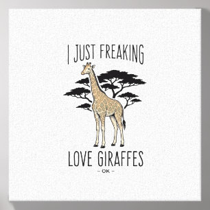 Funny Giraffe Lover Vintage Engraving Shirt Design Canvas Photo Tile