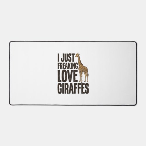 Funny Giraffe Lover Vintage Engraving Shirt Design Desk Mat