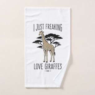 Funny Giraffe Lover Vintage Engraving Shirt Design Hand Towel