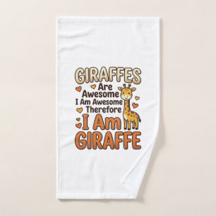 Funny Giraffe Lover Vintage Engraving Shirt Design Hand Towel