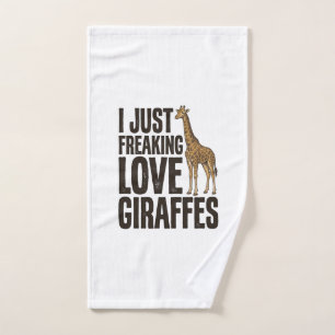 Funny Giraffe Lover Vintage Engraving Shirt Design Hand Towel