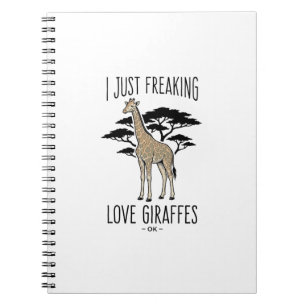 Funny Giraffe Lover Vintage Engraving Shirt Design Notebook