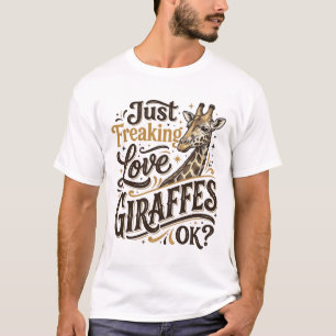 Funny Giraffe Lover Vintage Typography Shirt Desig