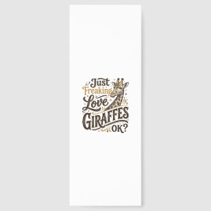 Funny Giraffe Lover Vintage Typography Shirt Desig Bookmarks