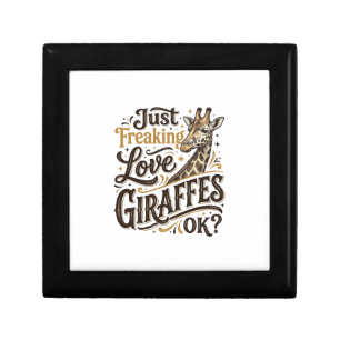 Funny Giraffe Lover Vintage Typography Shirt Desig Gift Box