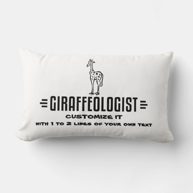 Funny Giraffe Lumbar Pillow (Front)