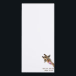 Funny Giraffe Magnetic Notepad<br><div class="desc">Funny Magnetic Notepads with Giraffe Tongue Out and Playful Wink - Smile Animal Cartoon Drawing - or Choose / Add Your Unique Text / Font / Color - Make Your Special Notepad Magnets Gift - Resize and move or remove and add elements / image with customization tool ! - Drawing...</div>
