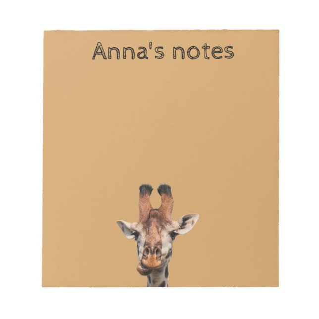 Funny giraffe notepad (Front)
