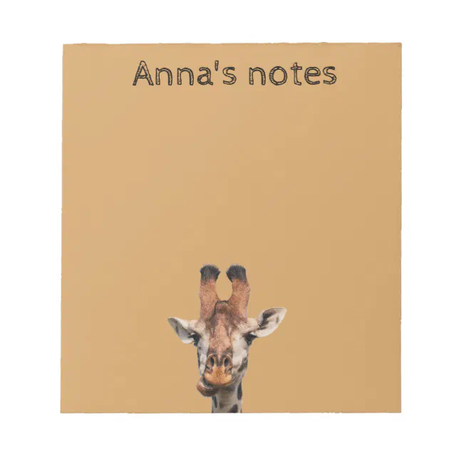 Funny giraffe notepad | Zazzle