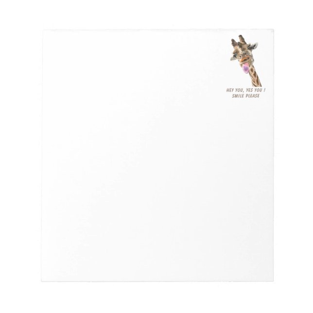 Funny Giraffe Notepad (Front)