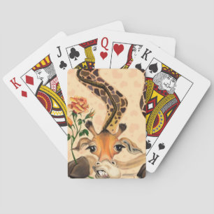 Funny Giraffe Playing Cards