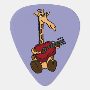 Funny Giraffe Playing Guitar Pick