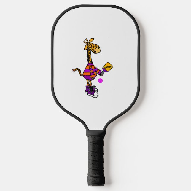 Funny Giraffe Playing Pickleball  Paddle (Front)
