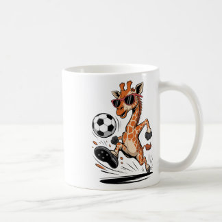 Funny Giraffe Playing Soccer Ll Artwork Cool Anima Coffee Mug