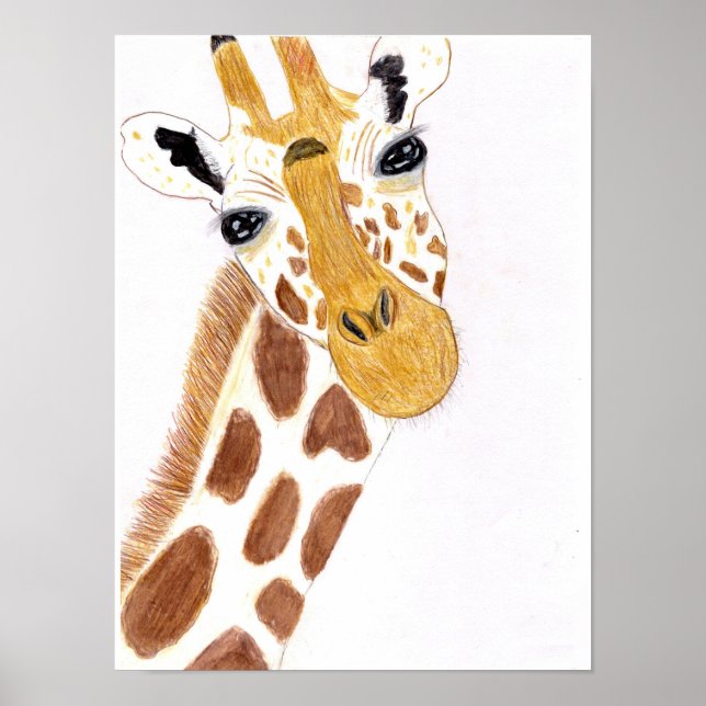 Funny Giraffe Poster (Front)
