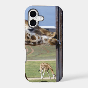 Funny Giraffe Pucker Up, iPhone 17 Case