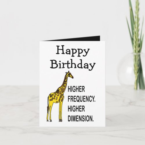 Funny Giraffe Pun Happy Birthday Card