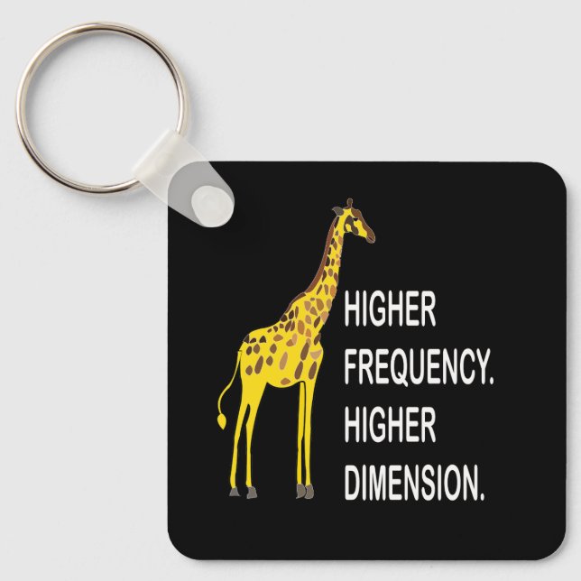 Funny Giraffe Pun Keychain (Front)