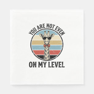 Funny Giraffe Quote Vintage Engraving T-Shirt Desi Napkins