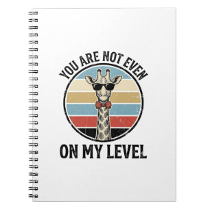 Funny Giraffe Quote Vintage Engraving T-Shirt Desi Notebook
