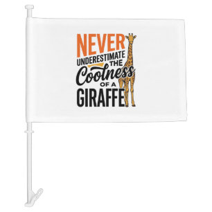 Funny Giraffe Quote Vintage Vector T-Shirt Design_ Car Flag