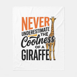 Funny Giraffe Quote Vintage Vector T-Shirt Design_ Fleece Blanket