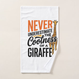 Funny Giraffe Quote Vintage Vector T-Shirt Design_ Hand Towel
