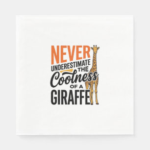 Funny Giraffe Quote Vintage Vector T-Shirt Design_ Napkins