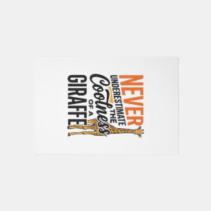 Funny Giraffe Quote Vintage Vector T-Shirt Design_ Rug