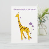 Funny Giraffe Rollerskating (Standing Front)