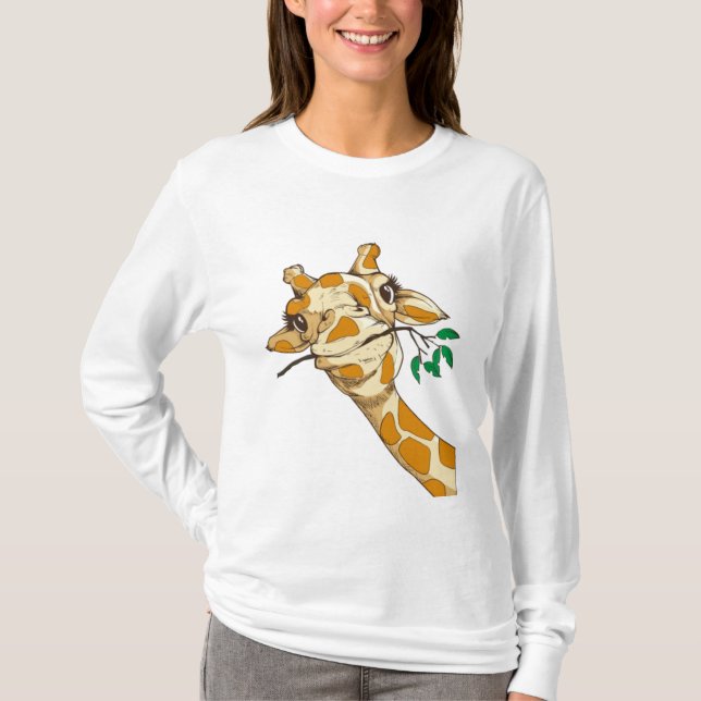 Funny Giraffe Safari Zoo Animal Love Giraffes T-Shirt (Front)