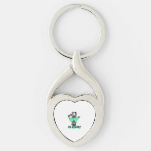 Funny Giraffe Shirt Moo I'm A Goat Cute Zoo Animal Keychain