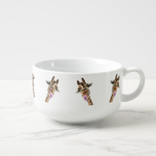 Funny Giraffe Soup Mug - Smile 