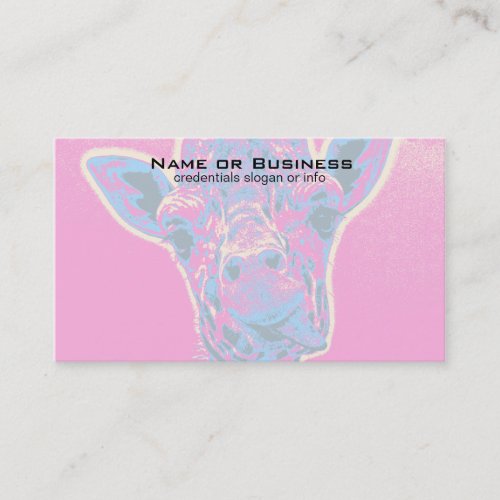 Funny Giraffe Sticking out his Tongue Business Card
