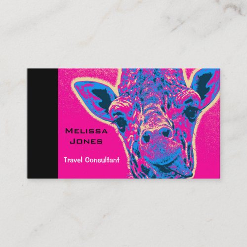 Funny Giraffe Sticking out his Tongue Business Card