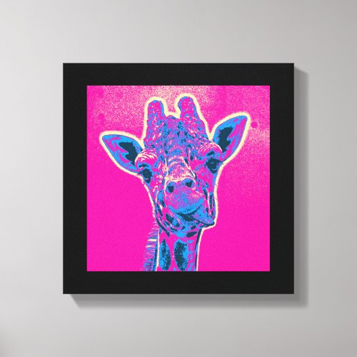 Funny Giraffe Sticking out his Tongue Canvas Print