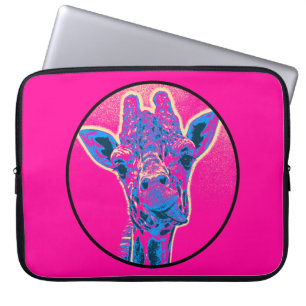 Funny Giraffe Sticking out his Tongue Laptop Sleeve