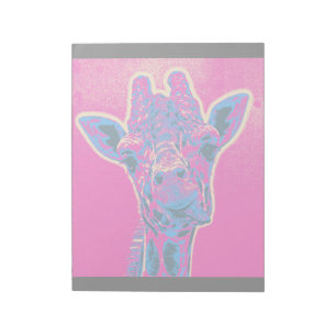 Funny Giraffe Sticking out his Tongue Notepad