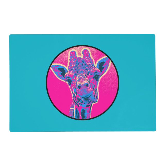 Funny Giraffe Sticking out his Tongue Placemat (Front)