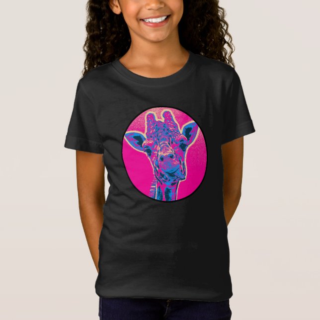 Funny Giraffe Sticking out his Tongue T-Shirt (Front)