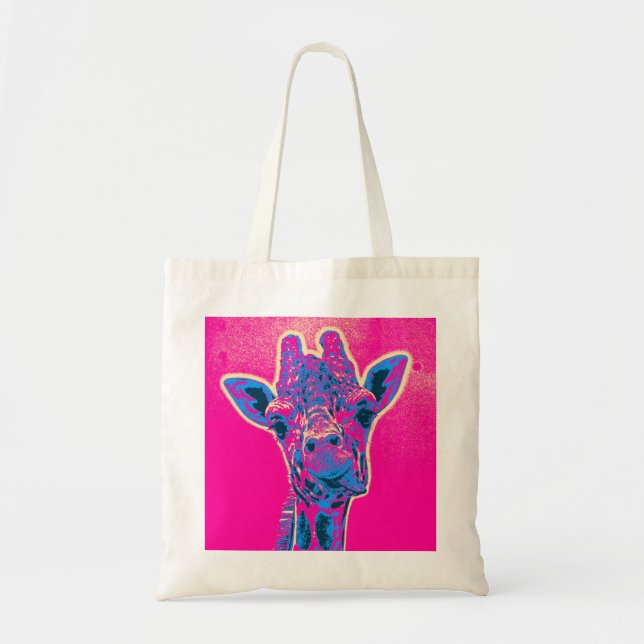 Funny Giraffe Sticking out his Tongue Tote Bag (Front)