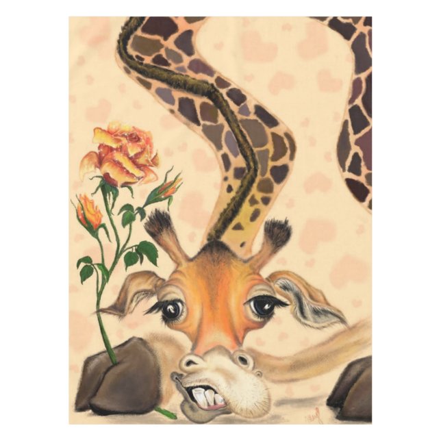 Funny Giraffe Tablecloth (Front)