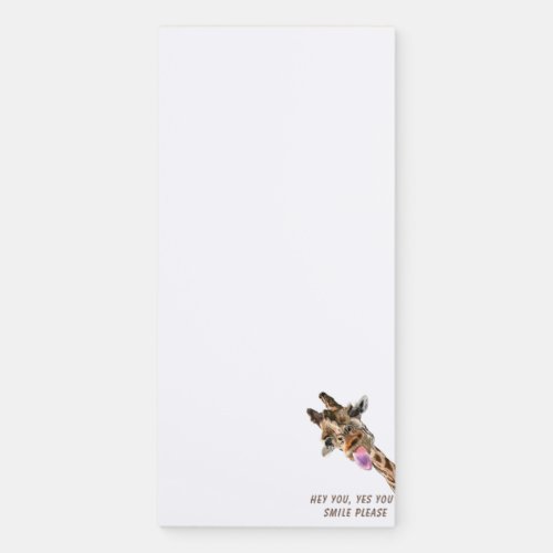 Funny Giraffe Tongue Out and Playful Wink _ Smile  Magnetic Notepad